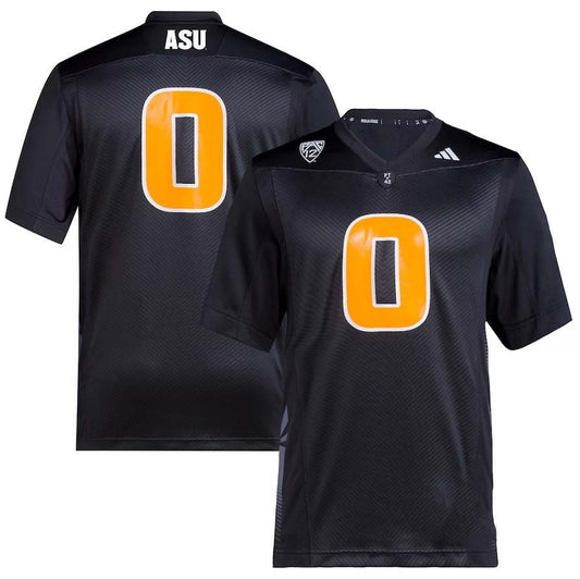 #0 A.State Sun Devils 2023 Premier Jersey - Black Stitched American College Jerseys