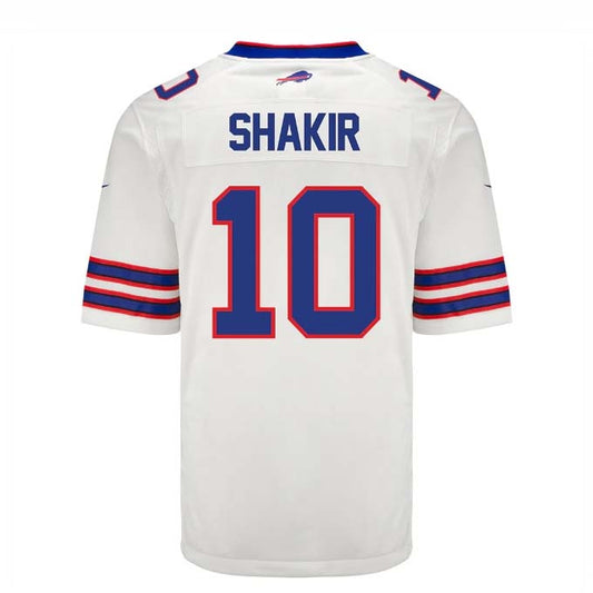 B.Bills #10 Khalil Shakir Game Jersey - White Football Jerseys