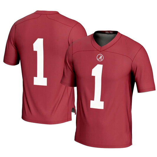 #1 A.Crimson Tide GameDay Greats Football Jersey - Crimson Stitched American College Jerseys