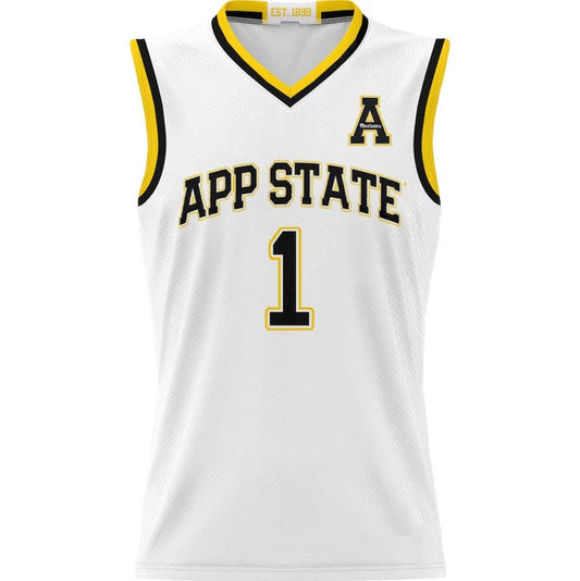 #1 A.State Mountaineers GameDay Greats Lightweight Basketball Jersey - White Stitched American College Jerseys