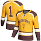 #1 A.State Sun Devils GameDay Greats Ice Hockey Jersey - Gold Stitched American College Jerseys