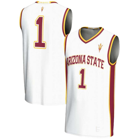 #1 A.State Sun Devils GameDay Greats Lightweight Basketball Jersey - White Stitched American College Jerseys