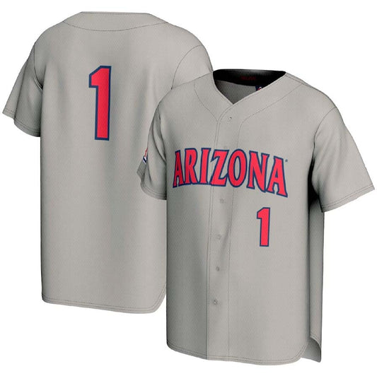 #1 A.Wildcats GameDay Greats Lightweight Baseball Fashion Jersey - Gray Stitched American College Jerseys