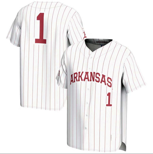 #1 A.Razorbacks GameDay Greats Lightweight Baseball Jersey - White Stitched American College Jerseys