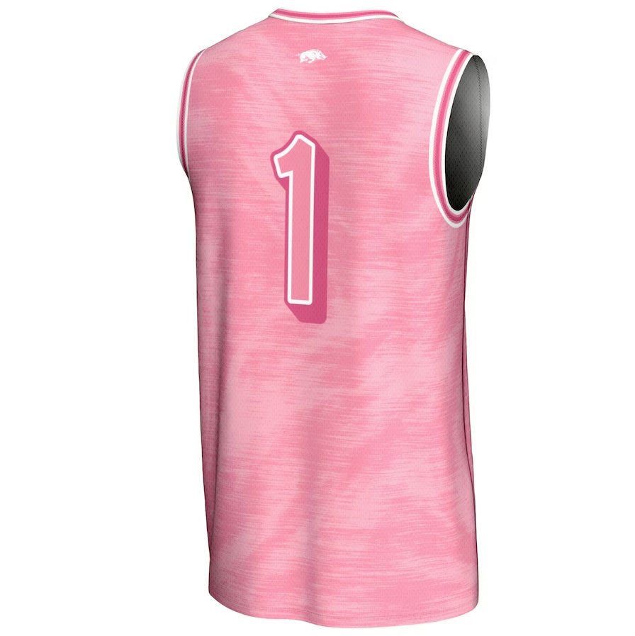 #1 A.Razorbacks GameDay Greats Unisex Lightweight Basketball Jersey - Pink Stitched American College Jerseys