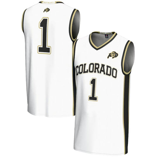 #1 C.Buffaloes GameDay Greats Replica Lightweight Basketball Jersey - White American College Jerseys