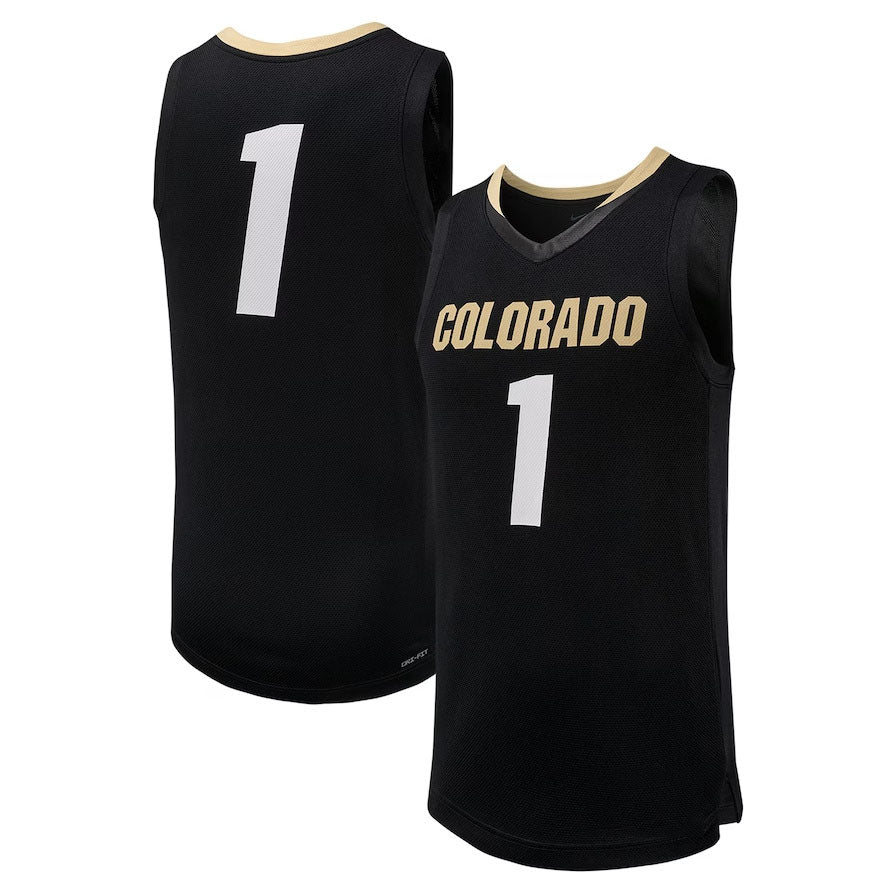 #1 C.Buffaloes Replica Basketball Jersey - Black American College Jerseys