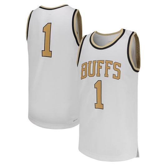 #1 C.Buffaloes Replica Basketball Jersey - White American College Jerseys