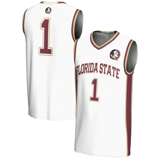 #1 F.State Seminoles GameDay Greats Lightweight Basketball Jersey - White American College Jerseys