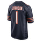 C. Bears #1 Jaylon Johnson Navy Player Game Jersey Stitched American Football Jerseys