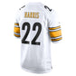 P.Steelers #22 Najee Harris Replica Away White Stitched American Football Jerseys