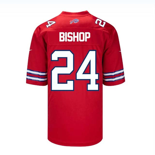 B.Bills #24 Cole Bishop Game Jersey - Red Football Jerseys