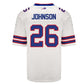 B.Bills #26 Ty Johnson Game Jersey - White Stitched American Football Jerseys