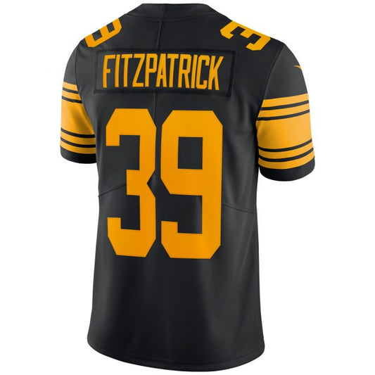 P.Steelers #39 Minkah Fitzpatrick Limited Color Rush Black Stitched American Football Jerseys