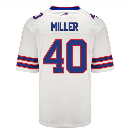 B.Bills #40 Von Miller Game Jersey - White Stitched American Football Jerseys