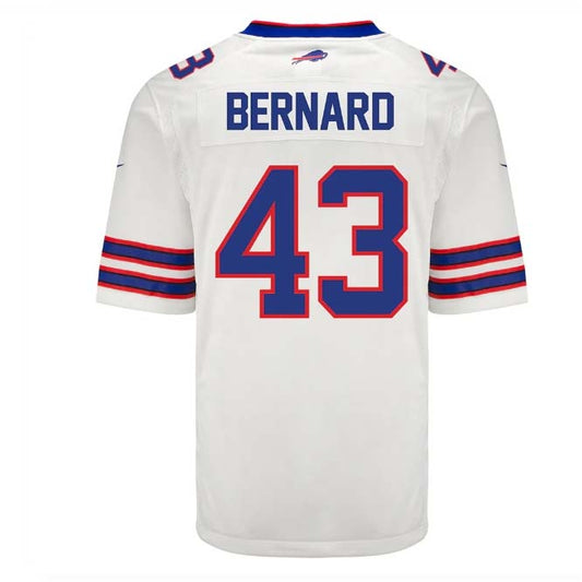 B.Bills #43 Terrel Bernard Game Jersey - White Stitched American Football Jerseys