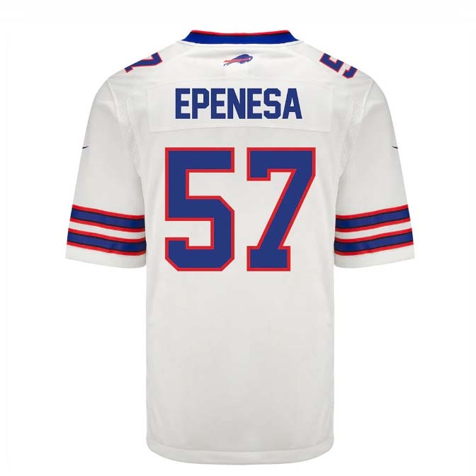 B.Bills #57 A.J. Epenesa Game Jersey - White Stitched American Football Jerseys