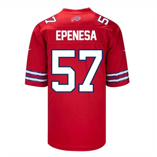 B.Bills #57 A.J. Epenesa Game Jersey - Red Stitched American Football Jerseys