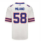 B.Bills #58 Matt Milano Game Jersey - White Stitched American Football Jerseys