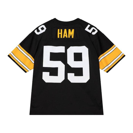 P.Steelers #59 Jack Ham Black Mitchell & Ness Limited/Replica Stitched American Football Jerseys