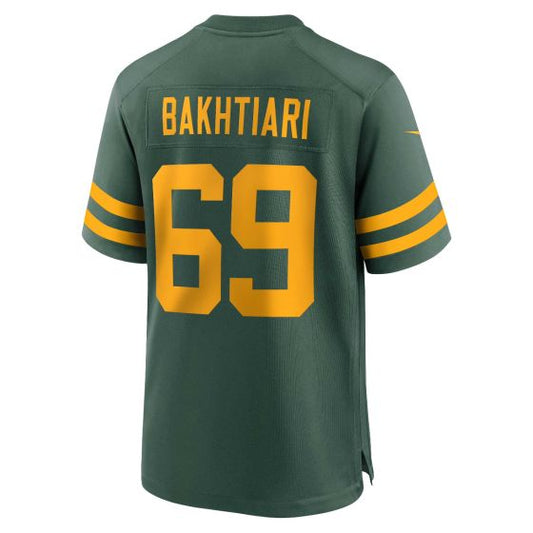 GB.Packers #69 David Bakhtiari 50s Green Classic Game Stitched American Football Jerseys