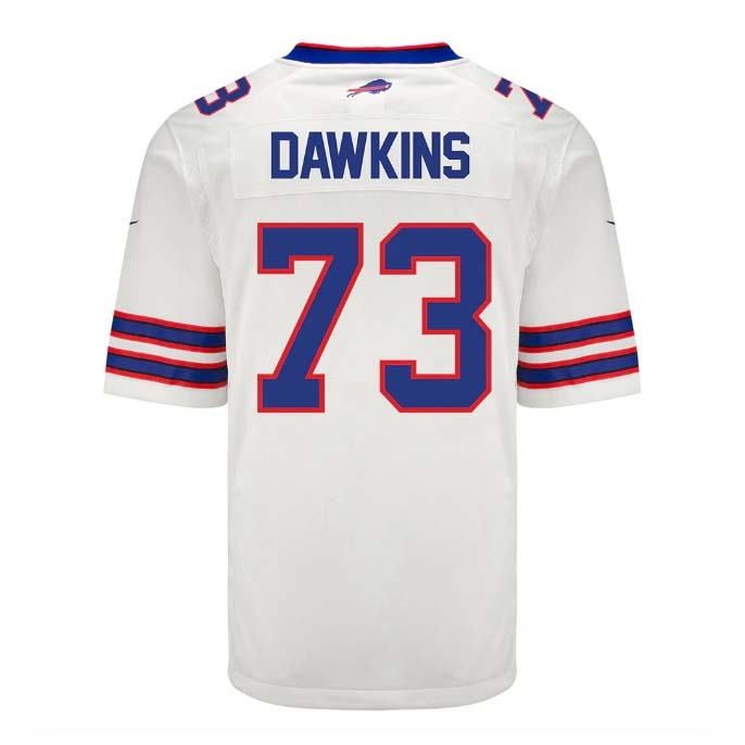 B.Bills #73 Dion Dawkins Game Jersey - White Stitched American Football Jerseys