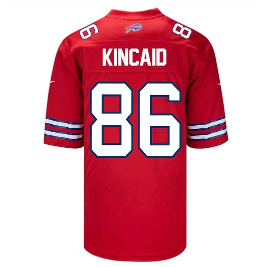 B.Bills #86 Dalton Kincaid Game Jersey - Red Stitched American Football Jerseys