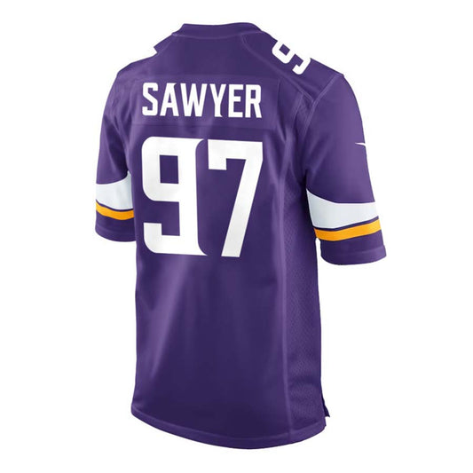 MN.Vikings #97 Talance Sawyer Team Game Jersey - Purple American Football Jerseys