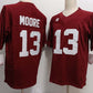 A.Crimson Tide #13 Malachi Moore Red FUSE  American College Jerseys