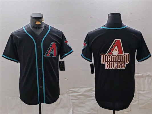 Arizona Diamondbacks Black Team Big Logo Cool Base Stitched Baseball Jersey