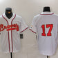 Atlanta Braves #17 Andy Messersmith White Gold World Series Champions Cool Base Stitched Baseball Jerseys