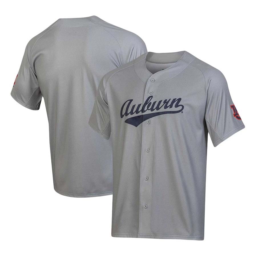 A.Tigers Under Armour Replica Baseball Jersey - Gray Stitched American College Jerseys