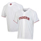 A.Tigers Under Armour Softball Button-Up V-Neck Jersey - White Stitched American College Jerseys