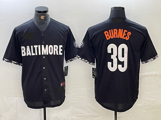 Baltimore Orioles #39 Corbin Burnes Black 2023 City Connect Cool Base Stitched Baseball Jerseys