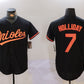 Baltimore Orioles #7 Jackson Holliday Black Cool Base Stitched Baseball Jerseys