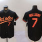 Baltimore Orioles #7 Jackson Holliday Number Black Cool Base Stitched Baseball Jerseys