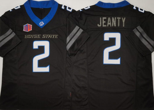 B.State Broncos #2 Ashton Jeanty Boise State Broncos Black Jersey -Stitched American College Jerseys