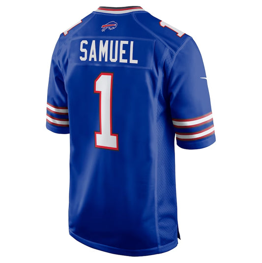 B.Bills #1 Curtis Samuel Game Jersey - Royal Football Jerseys