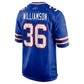 B.Bills #36 Kendall Williamson Game Jersey - Royal Football Jerseys