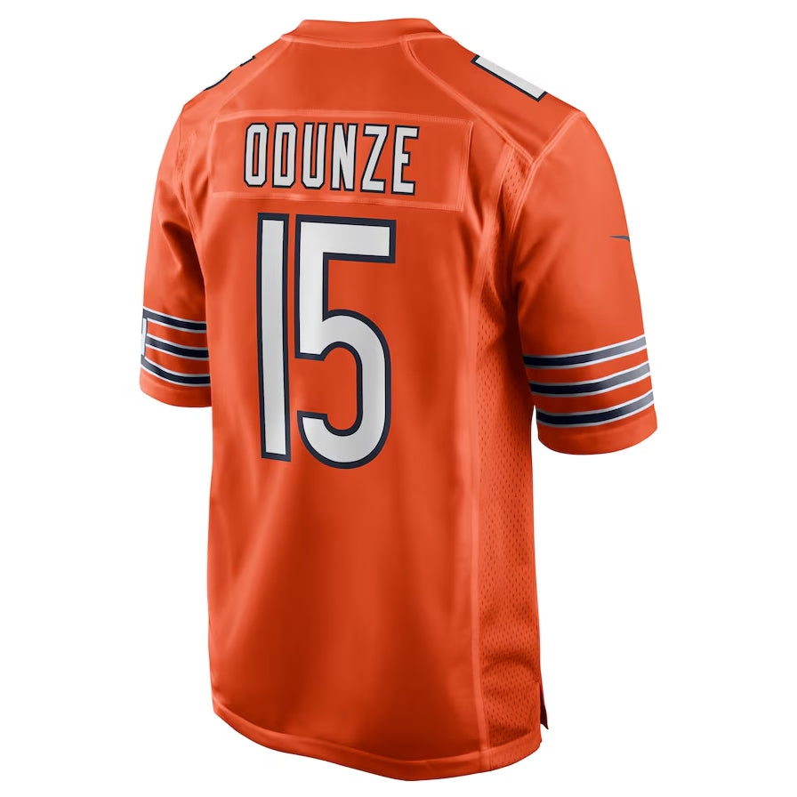 C.Bears #15 Rome Odunze Alternate Game Jersey - Orange American Football Jersey