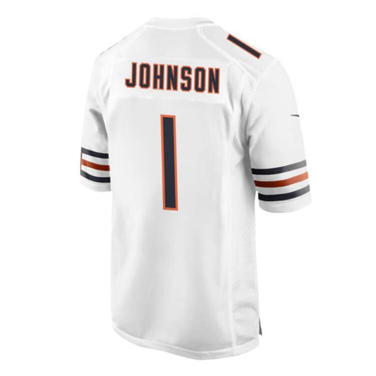 C. Bears #1 Jaylon Johnson White Player Game Jersey Stitched American Football Jerseys