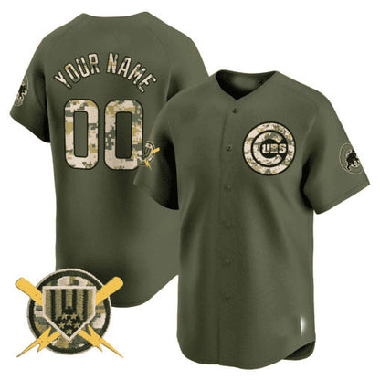 Custom Chicago Cubs Armed Forces Day Vapor Premier Limited– All Stitched Baseball Jersey