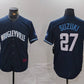 Chicago Cubs #27 Seiya Suzuki Navy City Connect Cool Base Stitched Baseball Jersey