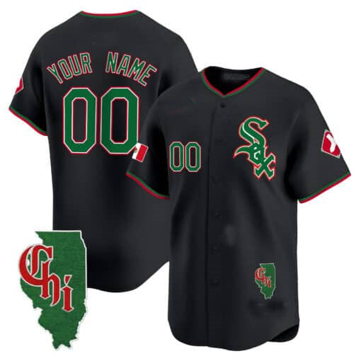 Custom Chicago White Sox Mexico Vapor Premier Limited – Illinois Patch – All Stitched Baseball Jersey