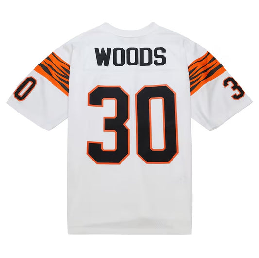 C.Bengals #30 Ickey Woods Mitchell & Ness Legacy Replica Jersey - White American Football Jerseys