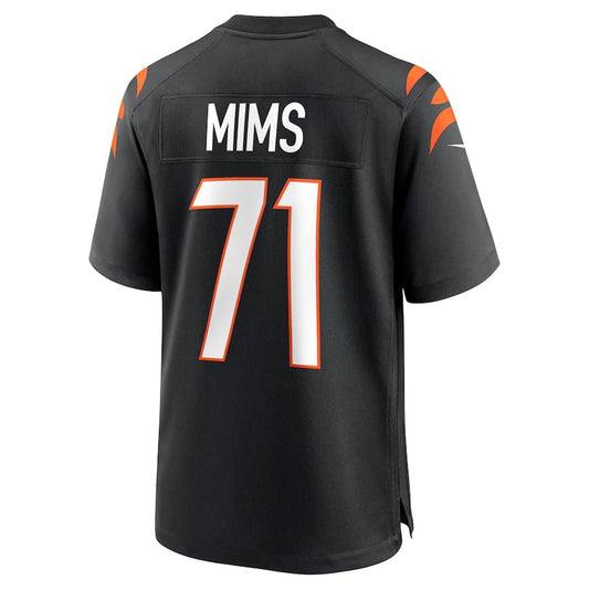 C.Bengals #71 Amarius Mims 2024 Draft First Round Pick Player Game Jersey - Black American Football Jerseys