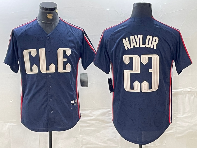 Cleveland Guardians #23 Josh Naylor Navy 2024 City Connect Limited Stitched Baseball Jerseys