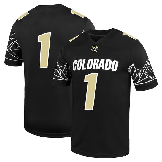 #1 C.Buffaloes Untouchable Game Jersey - Black American College Jerseys