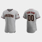 Baseball Mens Custom A.Diamondback Stitched Gray 2022 Road Jersey