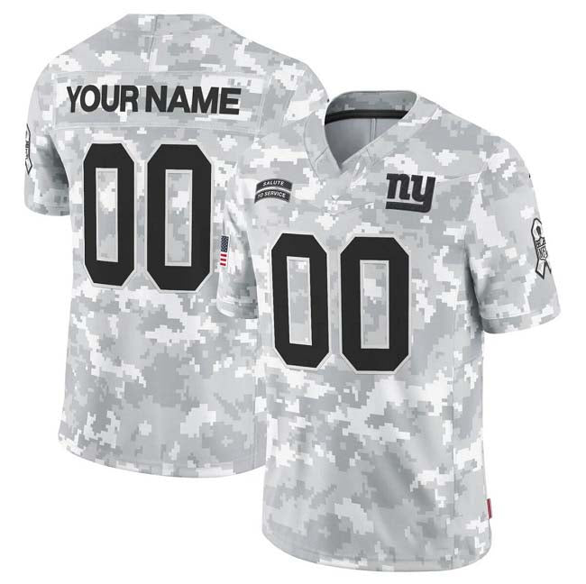 Custom NY.Giants Active Player 2024 F.U.S.E Arctic Camo Salute To Service Limited Stitched Football Jersey